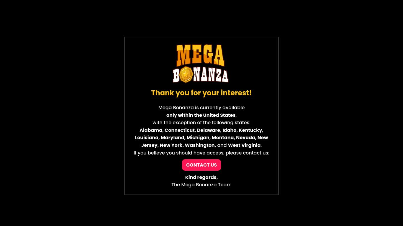 megabonanza.com website homepage - live status check by WebsiteDown.xyz