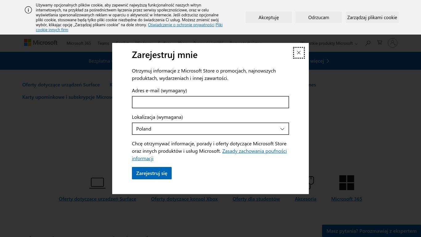 microsoftstore.com website homepage - live status check by WebsiteDown.xyz