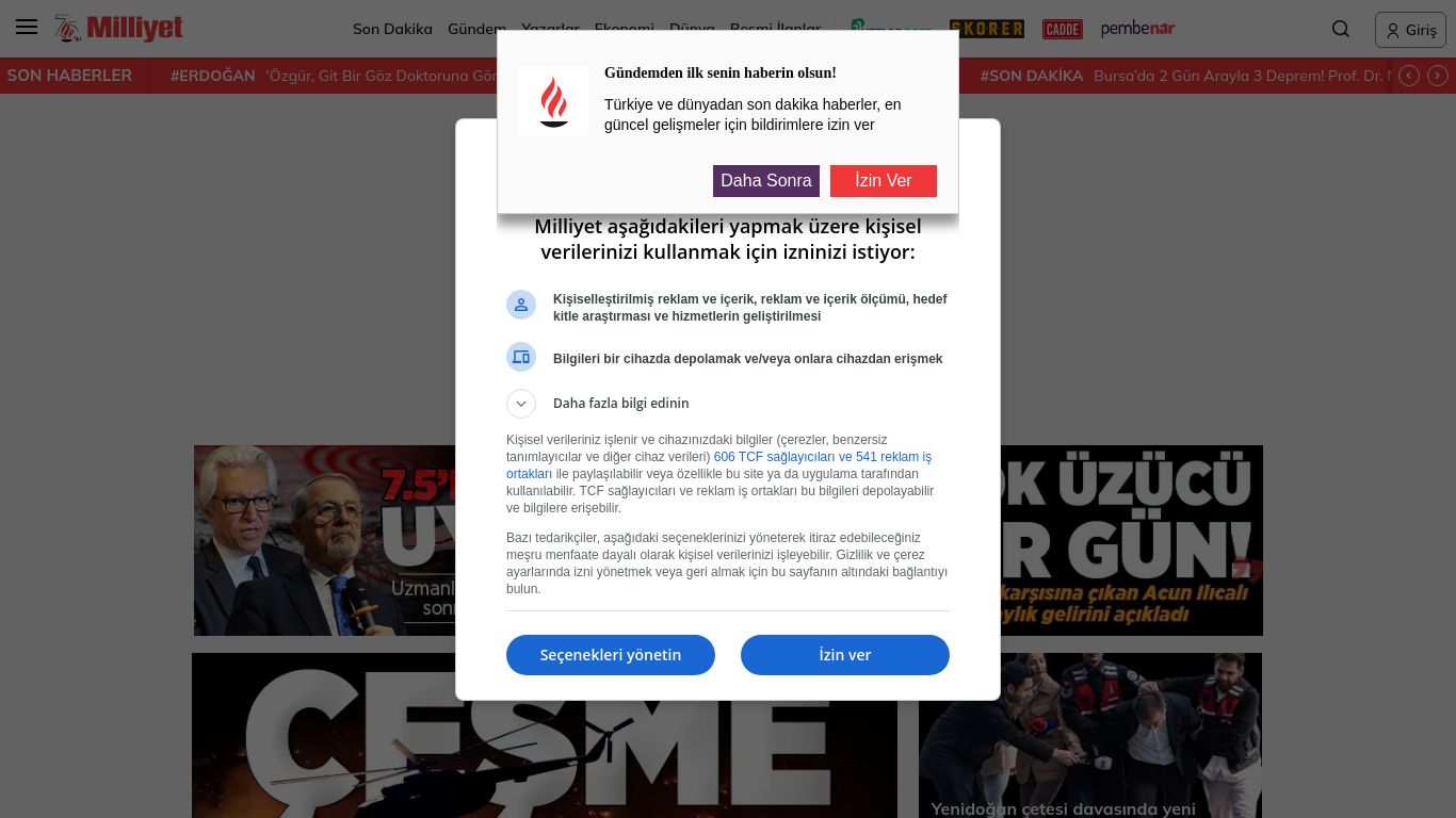 milliyet.com.tr website homepage - live status check by WebsiteDown.xyz