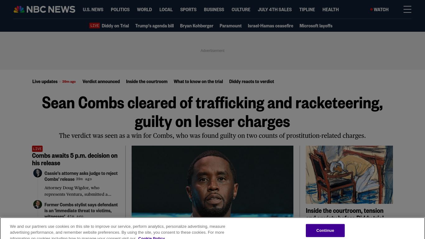 nbcnews.com website homepage - live status check by WebsiteDown.xyz
