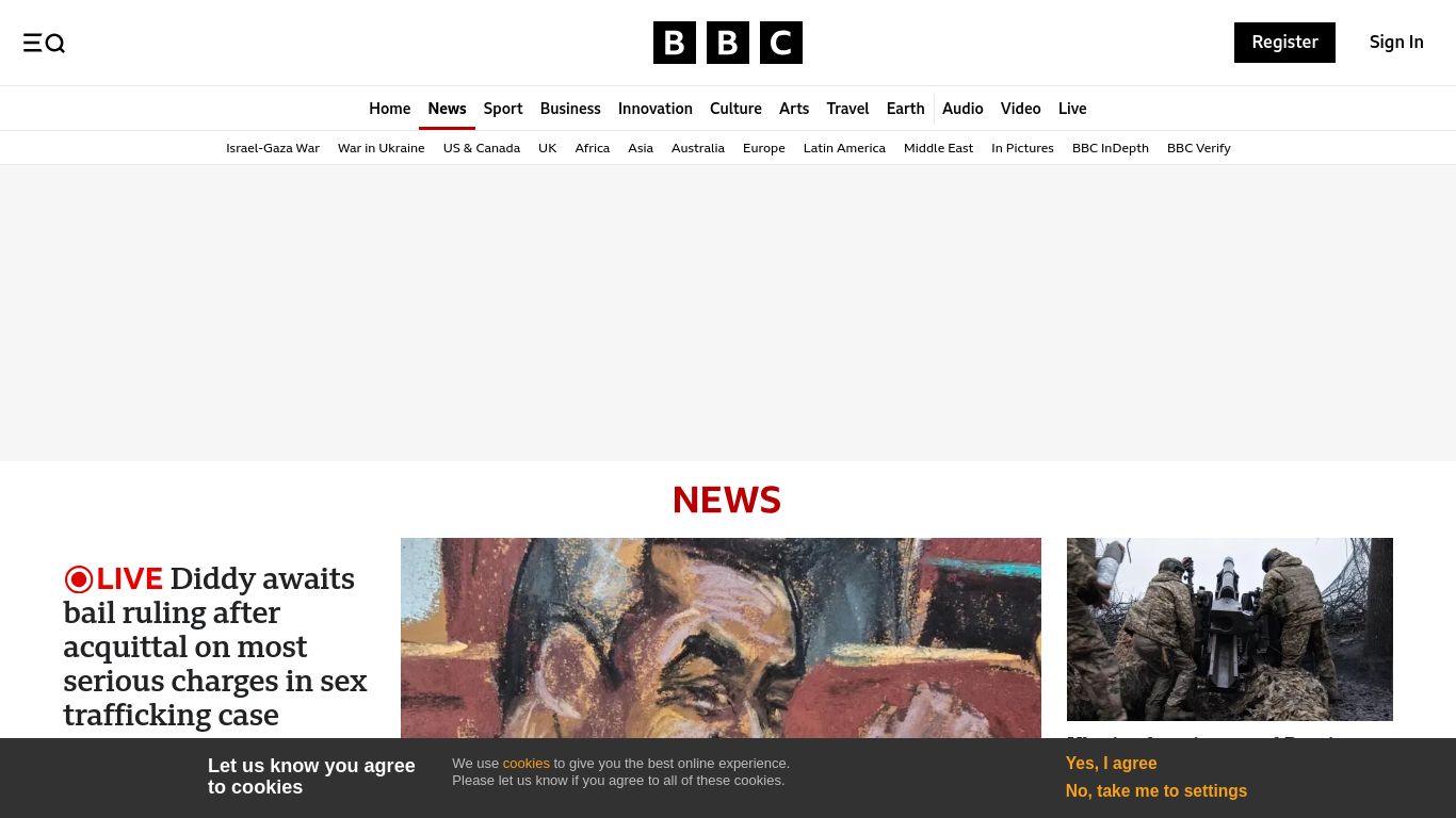 news.bbc.co.uk website homepage - live status check by WebsiteDown.xyz