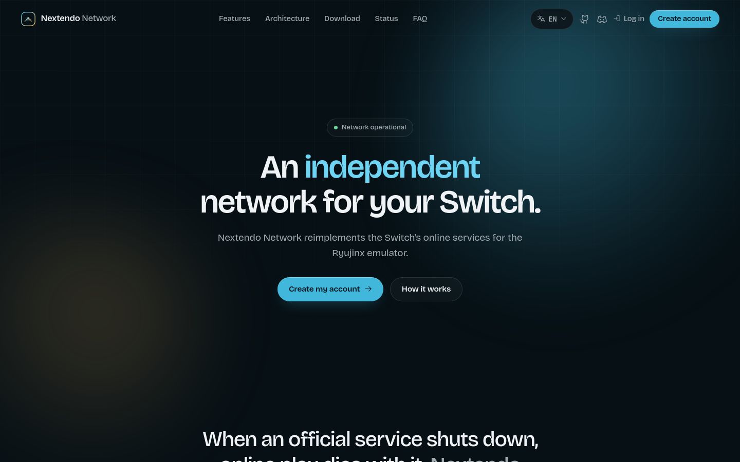 nextendo.network website homepage - live status check by WebsiteDown.xyz