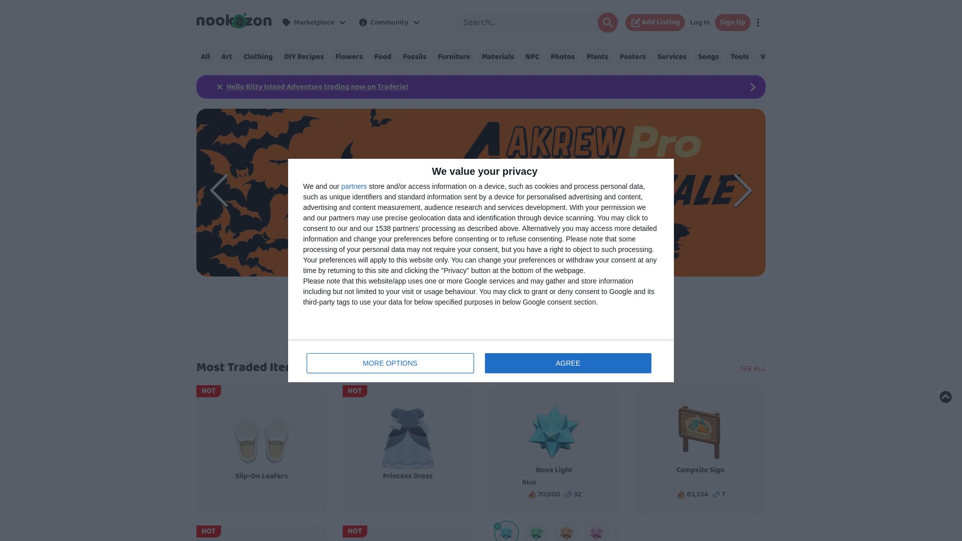nookazon.com website homepage - live status check by WebsiteDown.xyz