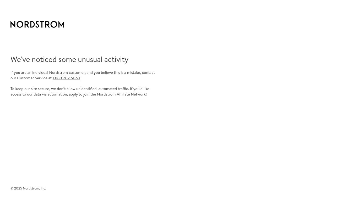 nordstrom.com website homepage - live status check by WebsiteDown.xyz