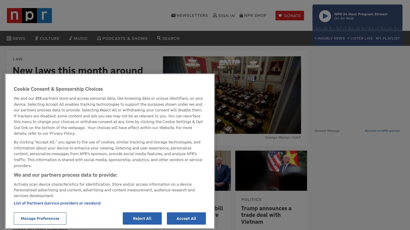 npr.org website homepage - live status check by WebsiteDown.xyz