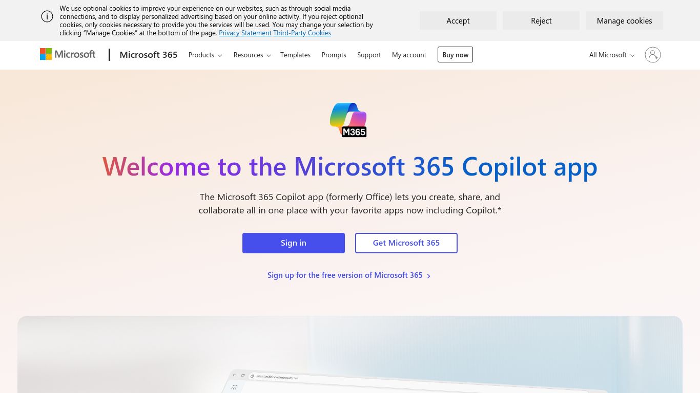 office.com website homepage - live status check by WebsiteDown.xyz