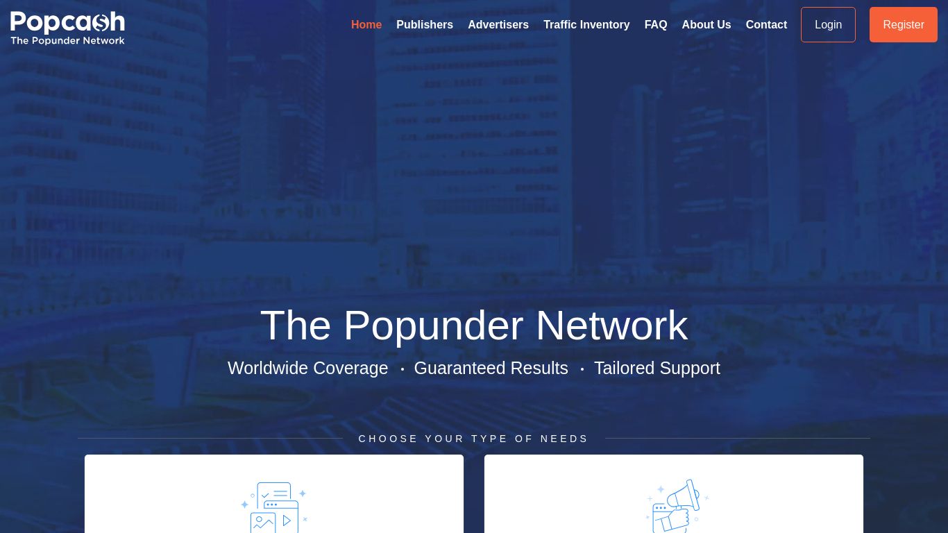 popcash.net website homepage - live status check by WebsiteDown.xyz
