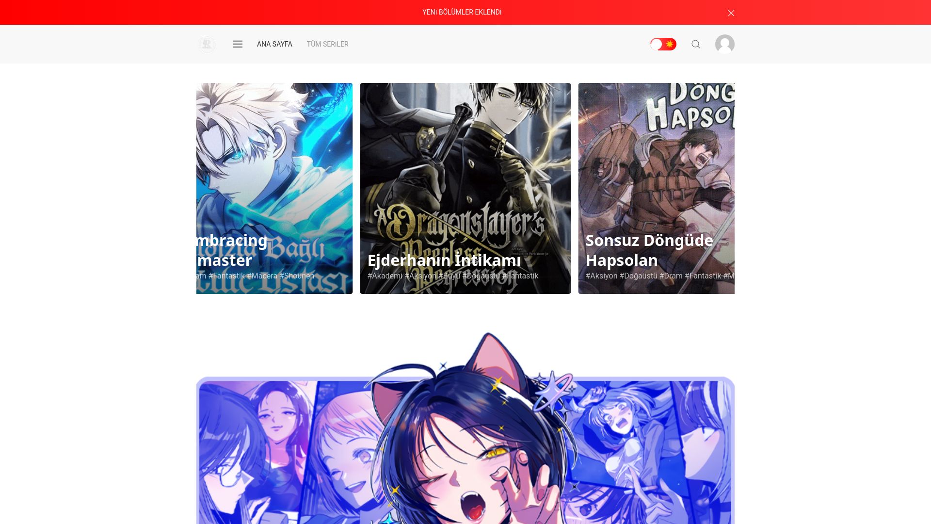 ragnarscans.com website homepage - live status check by WebsiteDown.xyz