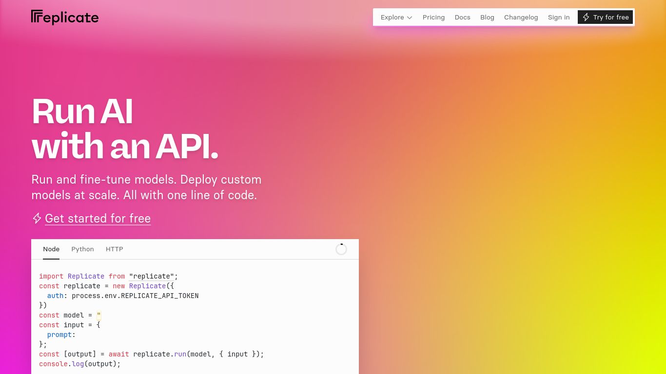 replicate.com website homepage - live status check by WebsiteDown.xyz