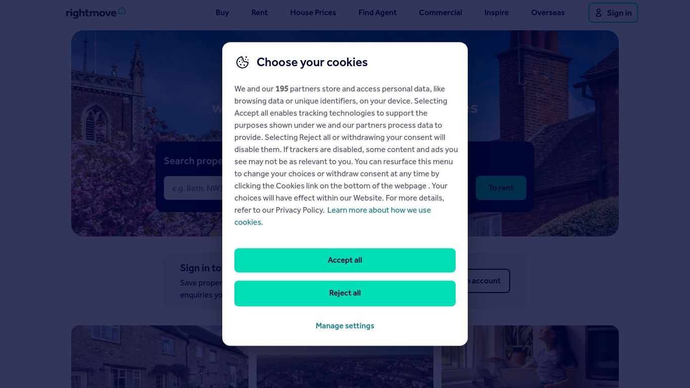 rightmove.co.uk website homepage - live status check by WebsiteDown.xyz