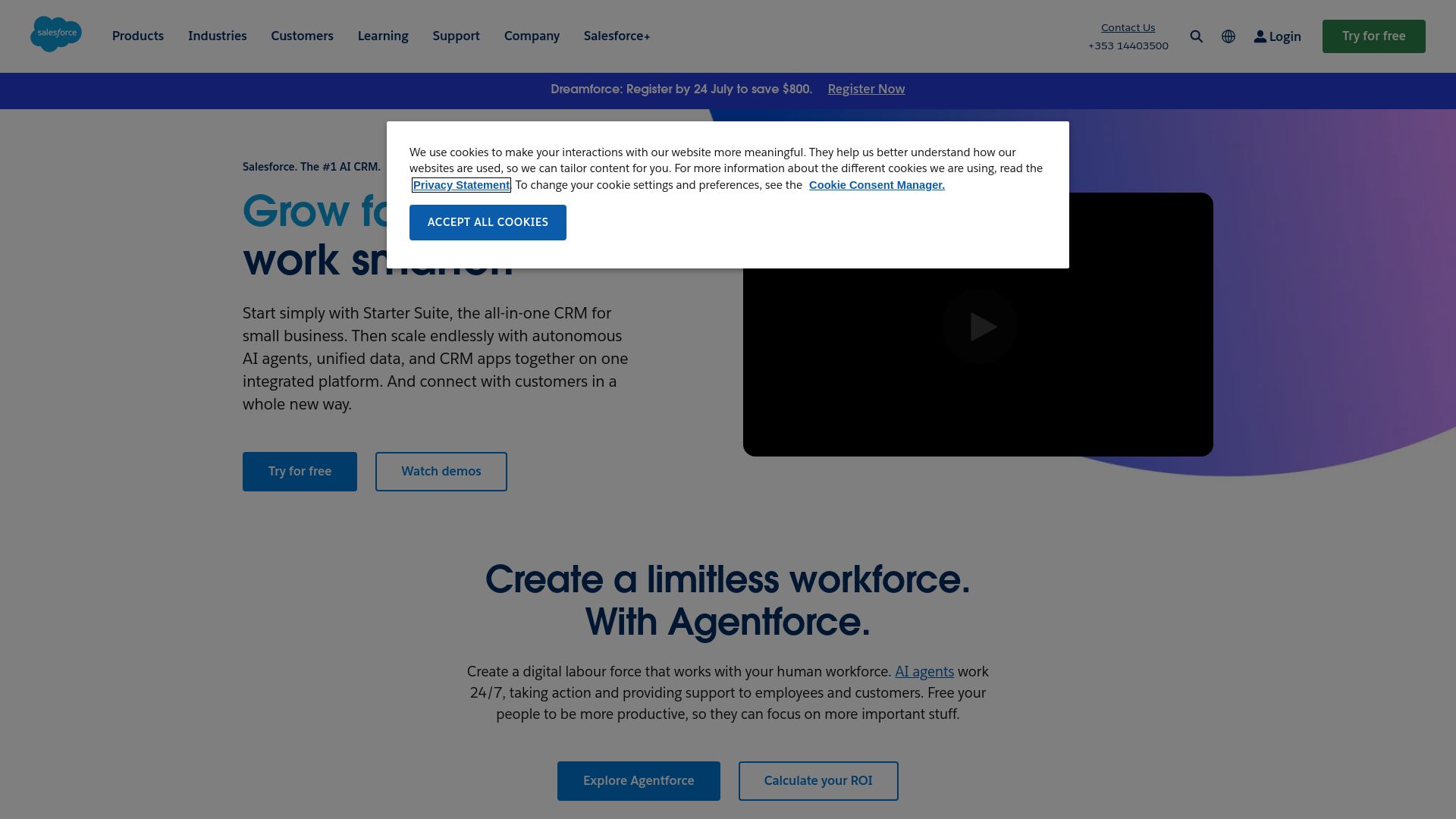 salesforce.com website homepage - live status check by WebsiteDown.xyz
