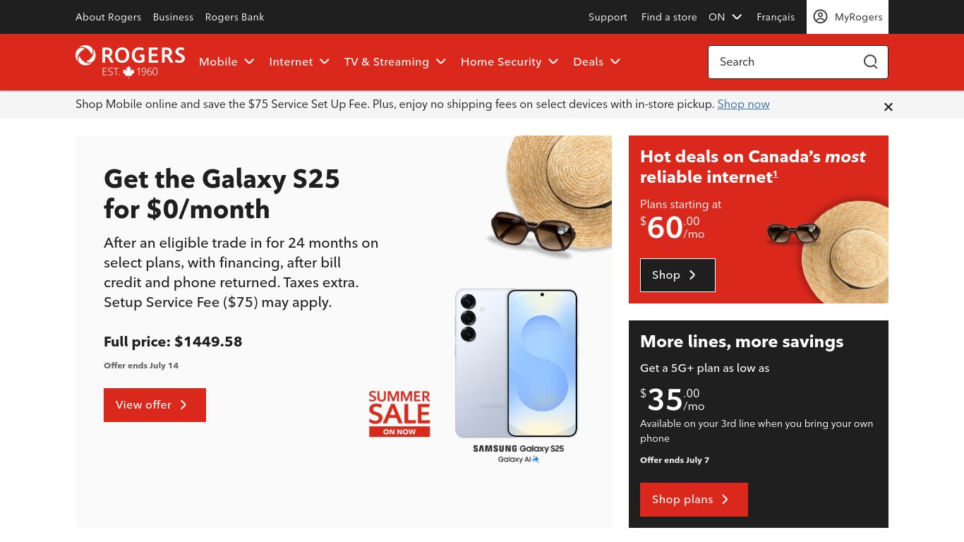 shaw.ca website homepage - live status check by WebsiteDown.xyz