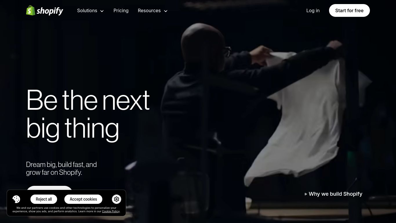 shopify.com website homepage - live status check by WebsiteDown.xyz