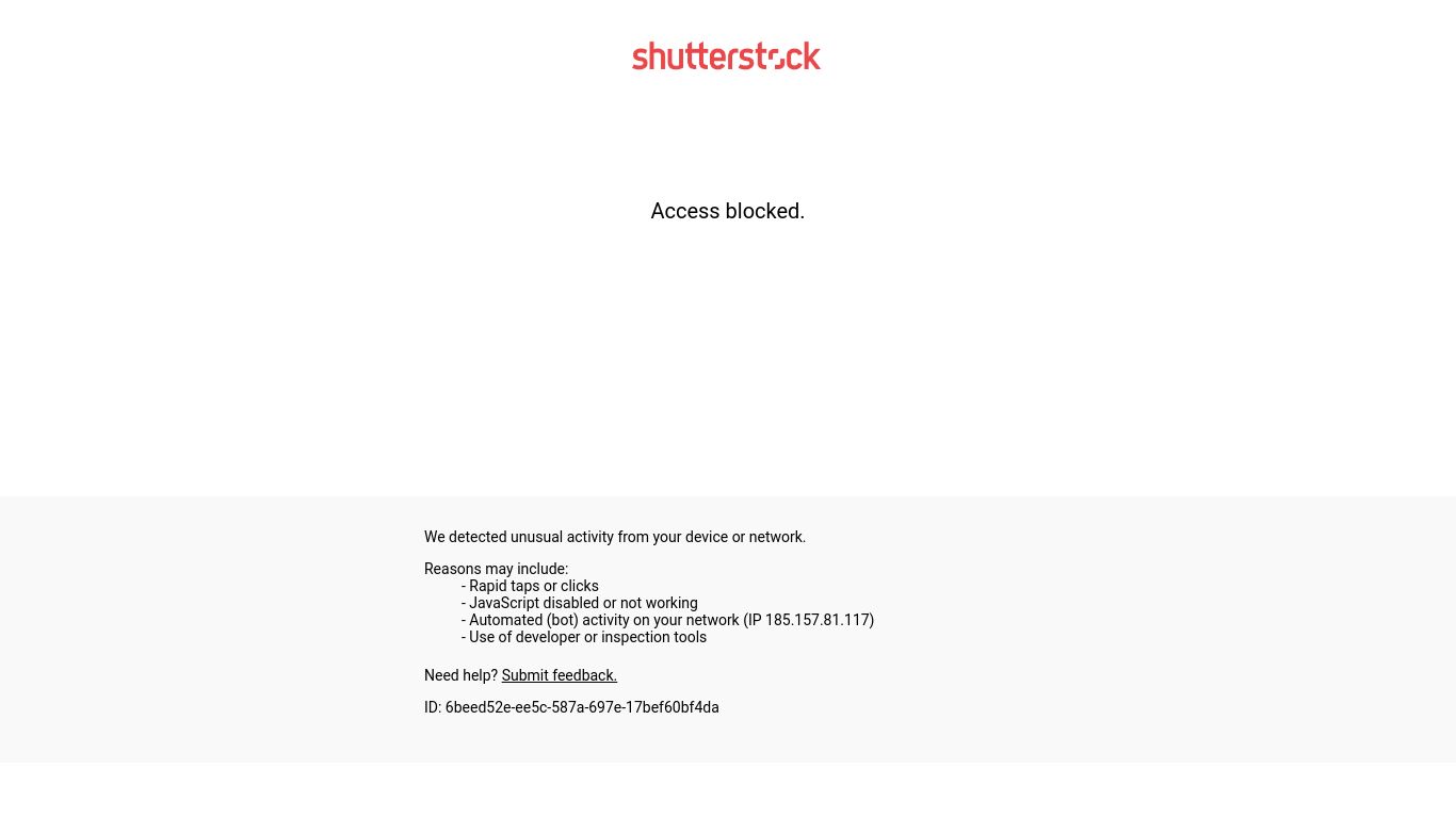 shutterstock.com website homepage - live status check by WebsiteDown.xyz