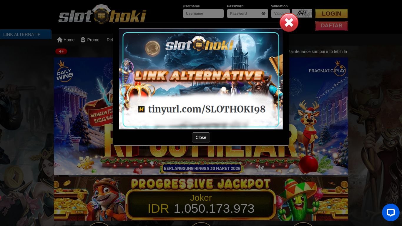 slothoki92.xyz website homepage - live status check by WebsiteDown.xyz