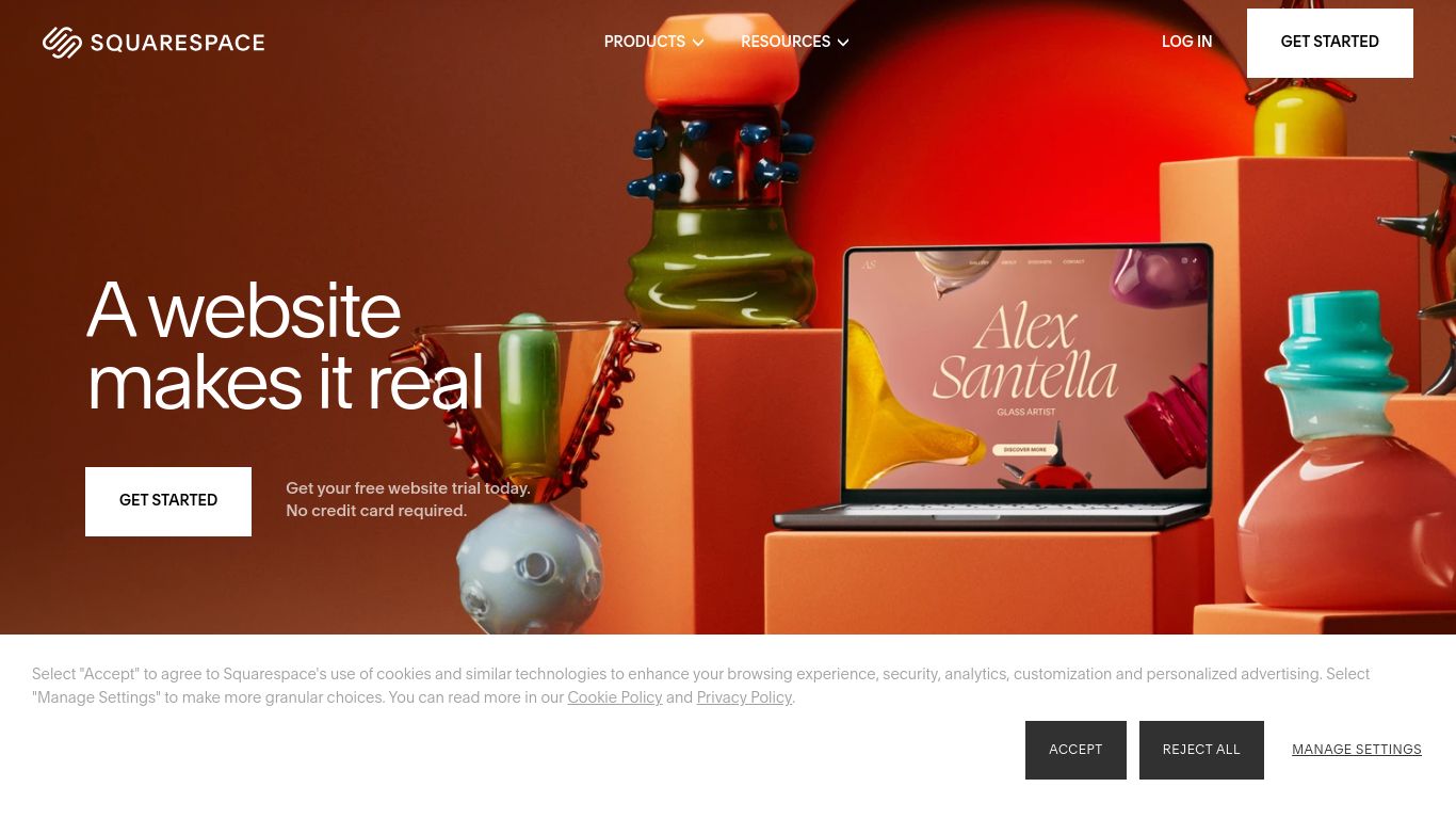 squarespace.com website homepage - live status check by WebsiteDown.xyz