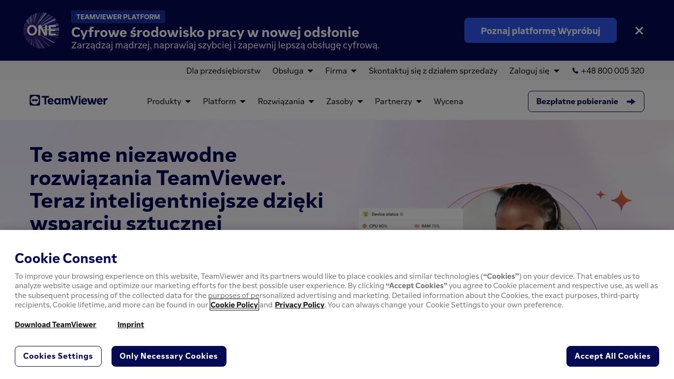 teamviewer.com website homepage - live status check by WebsiteDown.xyz
