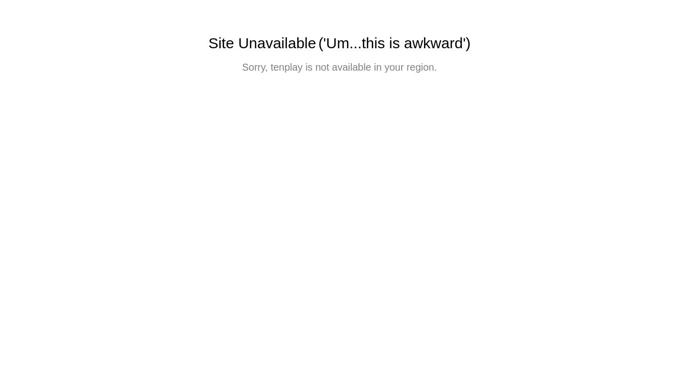 tenplay.com.au website homepage - live status check by WebsiteDown.xyz