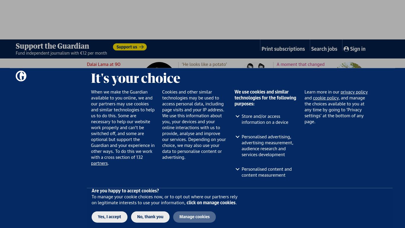 theguardian.com website homepage - live status check by WebsiteDown.xyz