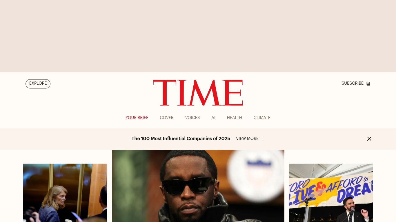 time.com website homepage - live status check by WebsiteDown.xyz