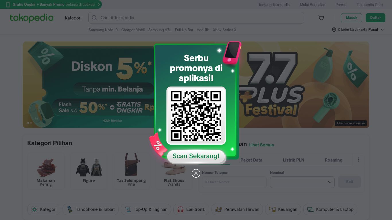 tokopedia.com website homepage - live status check by WebsiteDown.xyz