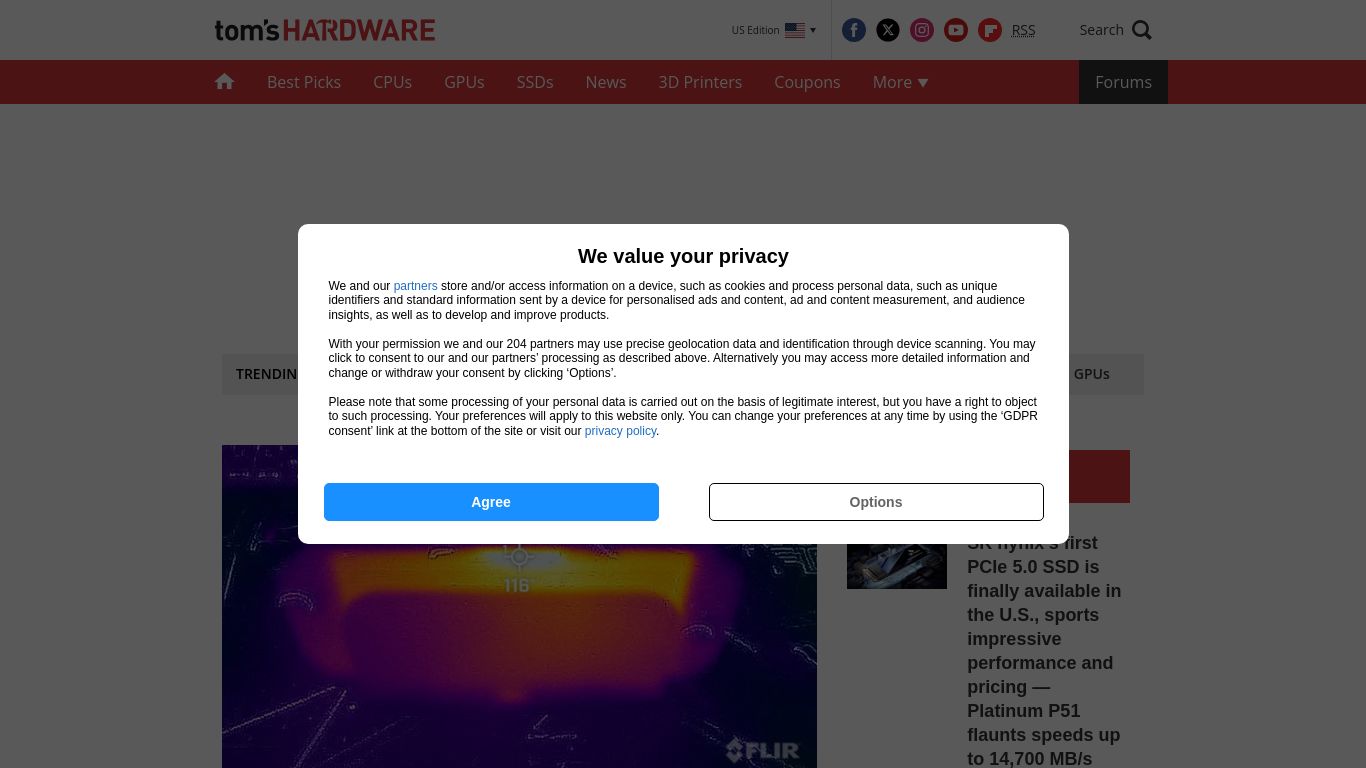 tomshardware.com website homepage - live status check by WebsiteDown.xyz