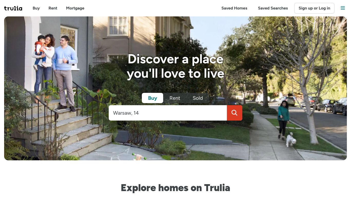trulia.com website homepage - live status check by WebsiteDown.xyz