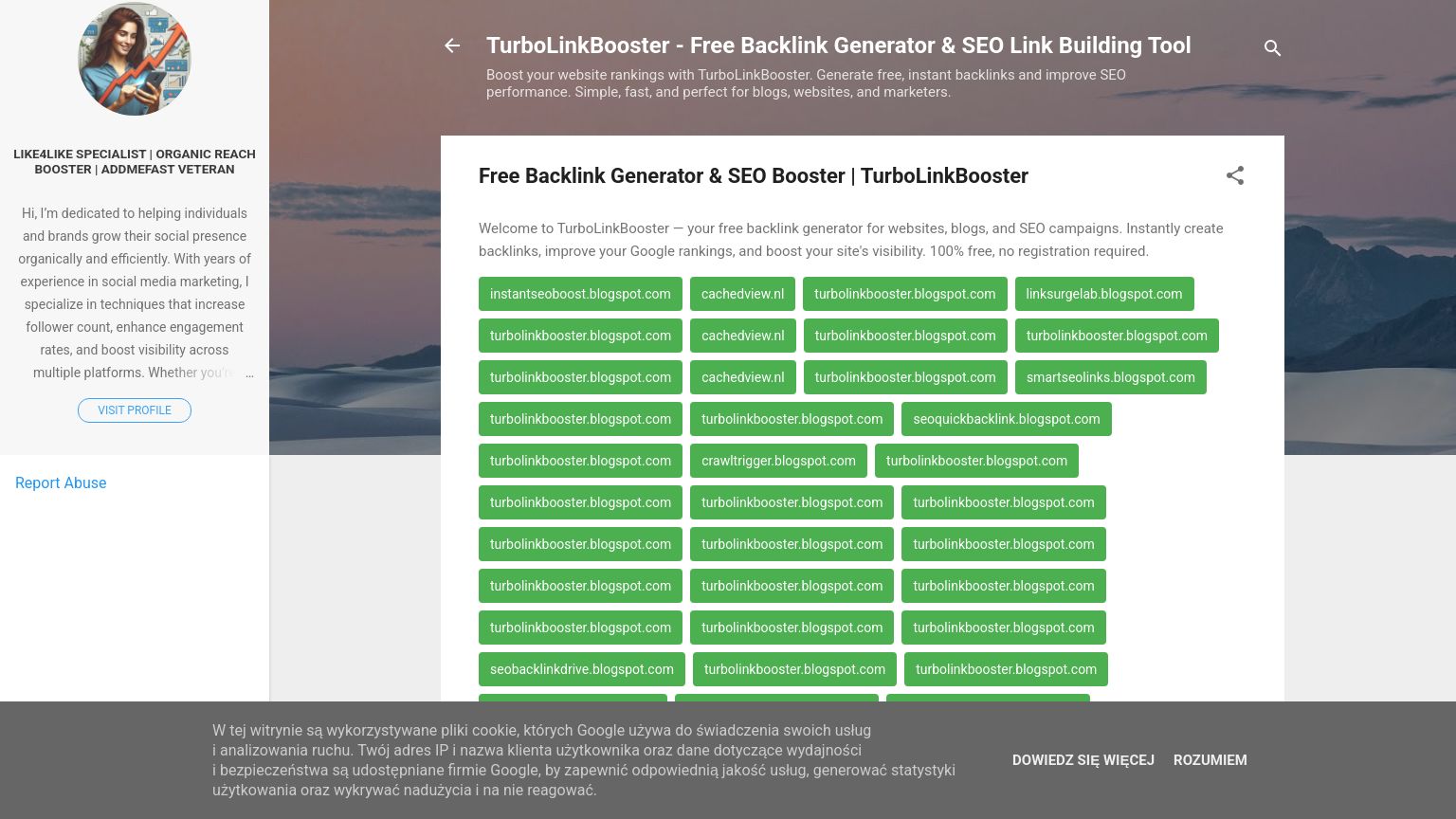turbolinkbooster.blogspot.com website homepage - live status check by WebsiteDown.xyz