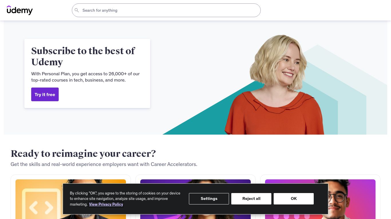 udemy.com website homepage - live status check by WebsiteDown.xyz