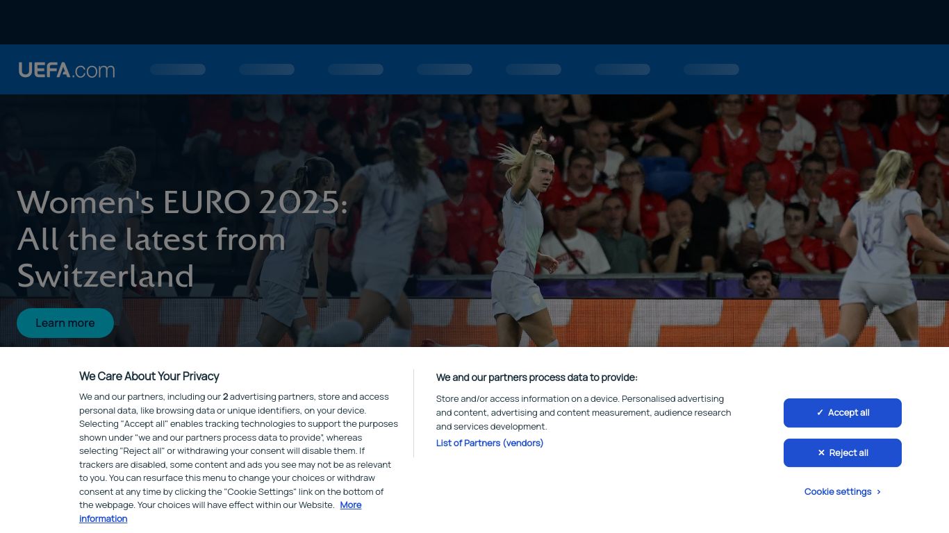 uefa.com website homepage - live status check by WebsiteDown.xyz