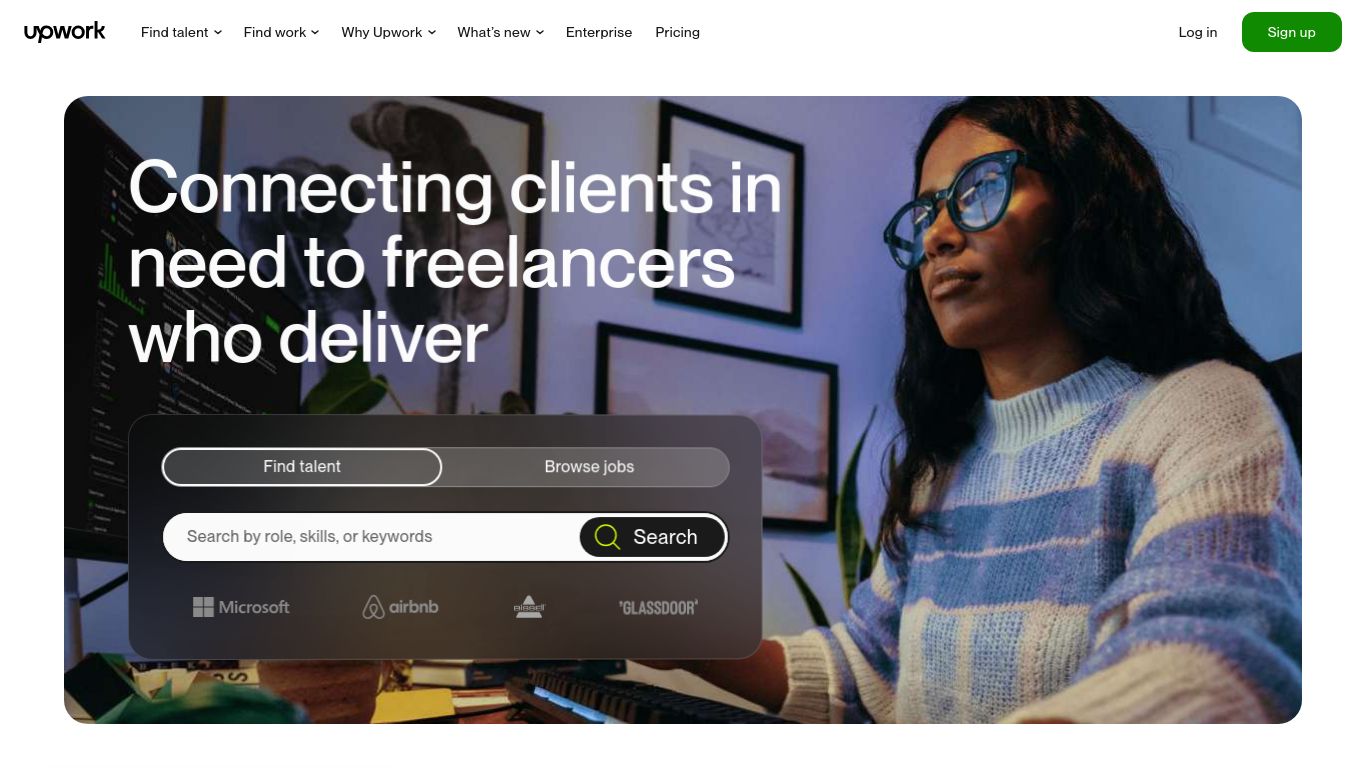 upwork.com website homepage - live status check by WebsiteDown.xyz