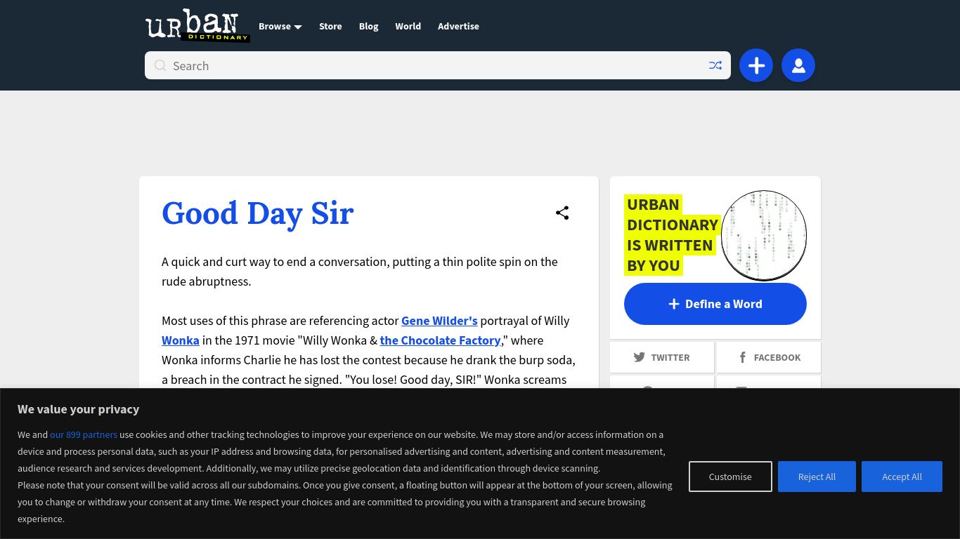 urbandictionary.com website homepage - live status check by WebsiteDown.xyz