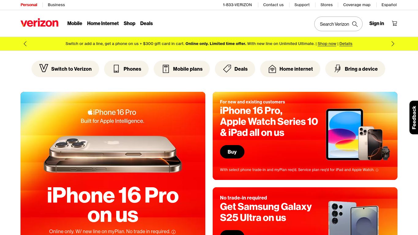 verizonwireless.com website homepage - live status check by WebsiteDown.xyz