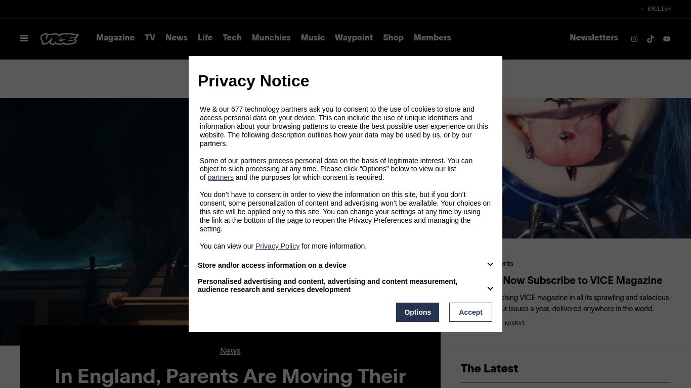 vice.com website homepage - live status check by WebsiteDown.xyz