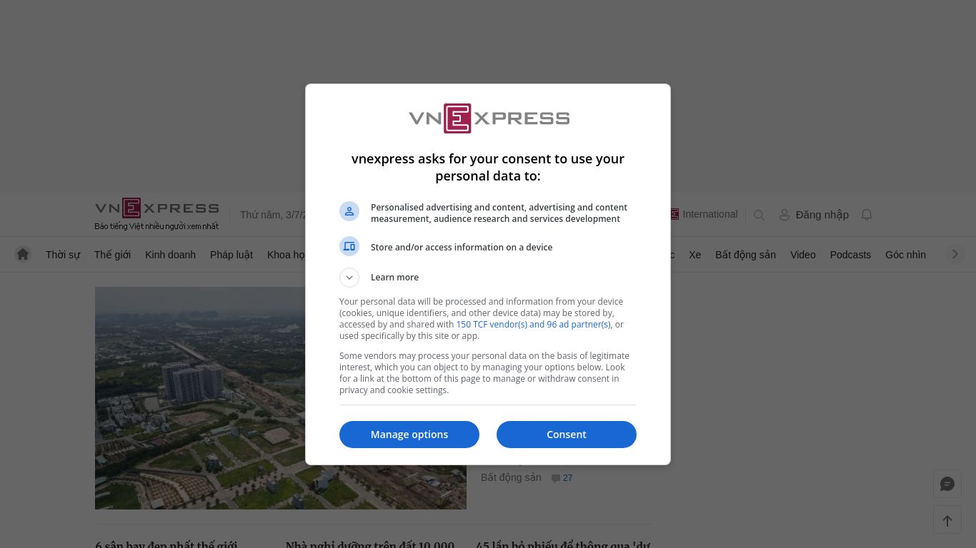 vnexpress.net website homepage - live status check by WebsiteDown.xyz