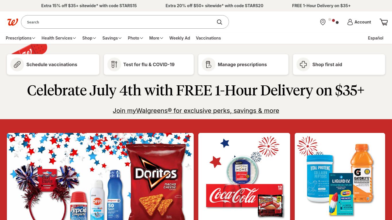 walgreens.com website homepage - live status check by WebsiteDown.xyz