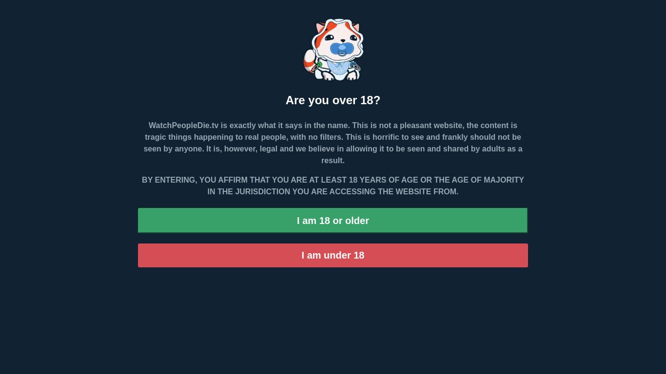 watchpeopledie.tv website homepage - live status check by WebsiteDown.xyz