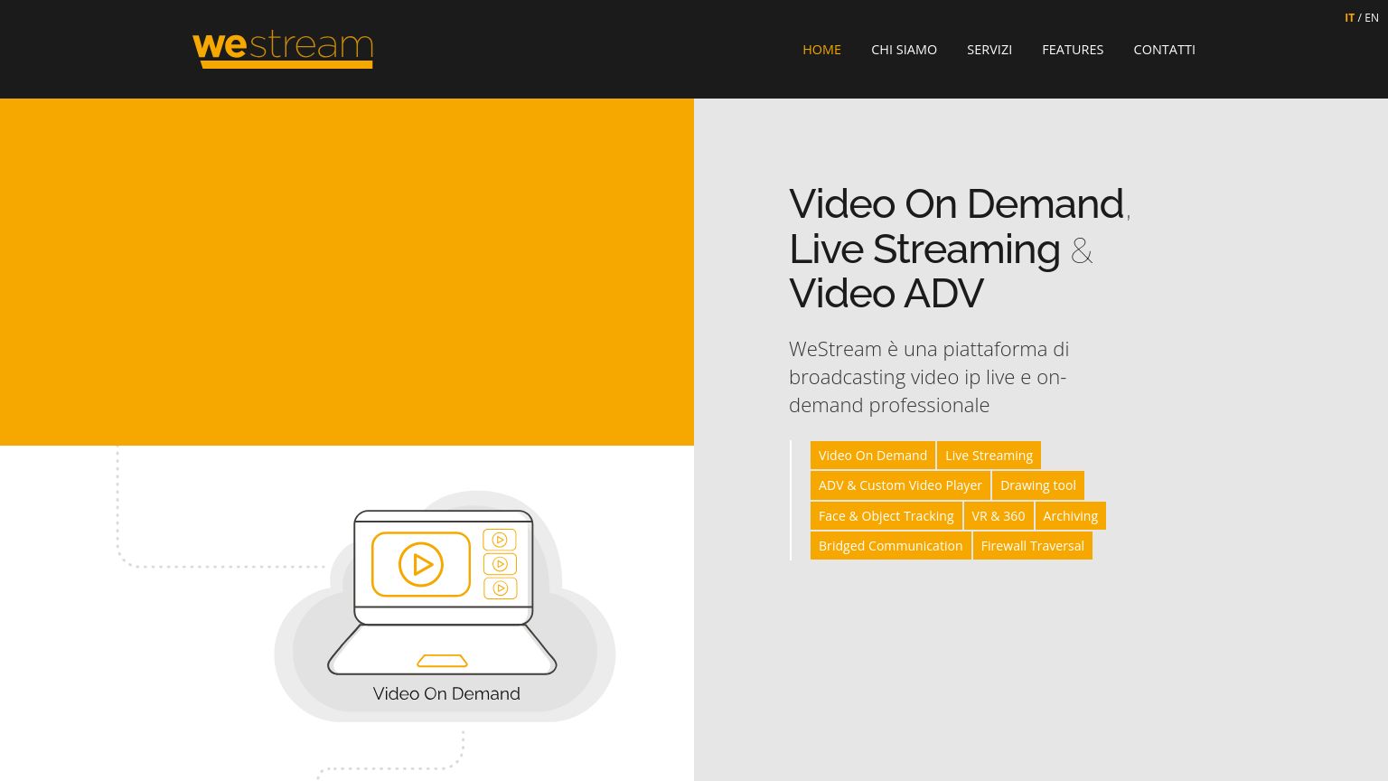 westream.com website homepage - live status check by WebsiteDown.xyz