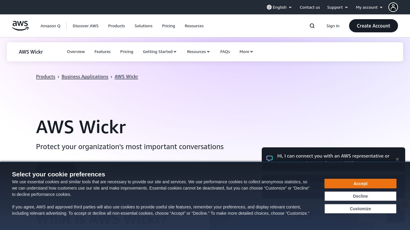 wickr.com website homepage - live status check by WebsiteDown.xyz