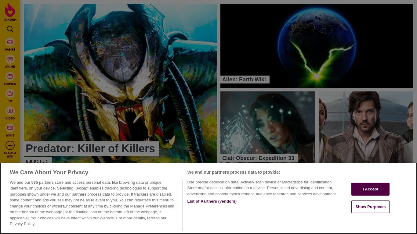 wikia.com website homepage - live status check by WebsiteDown.xyz