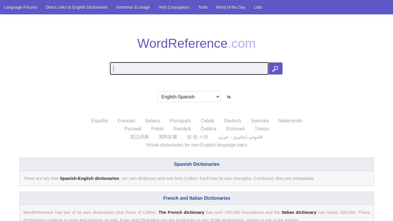 wordreference.com website homepage - live status check by WebsiteDown.xyz