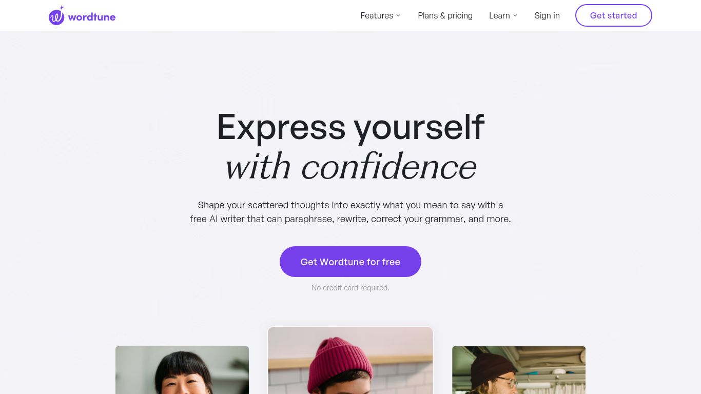 wordtune.com website homepage - live status check by WebsiteDown.xyz
