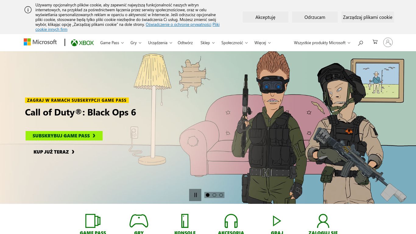 xbox.com website homepage - live status check by WebsiteDown.xyz