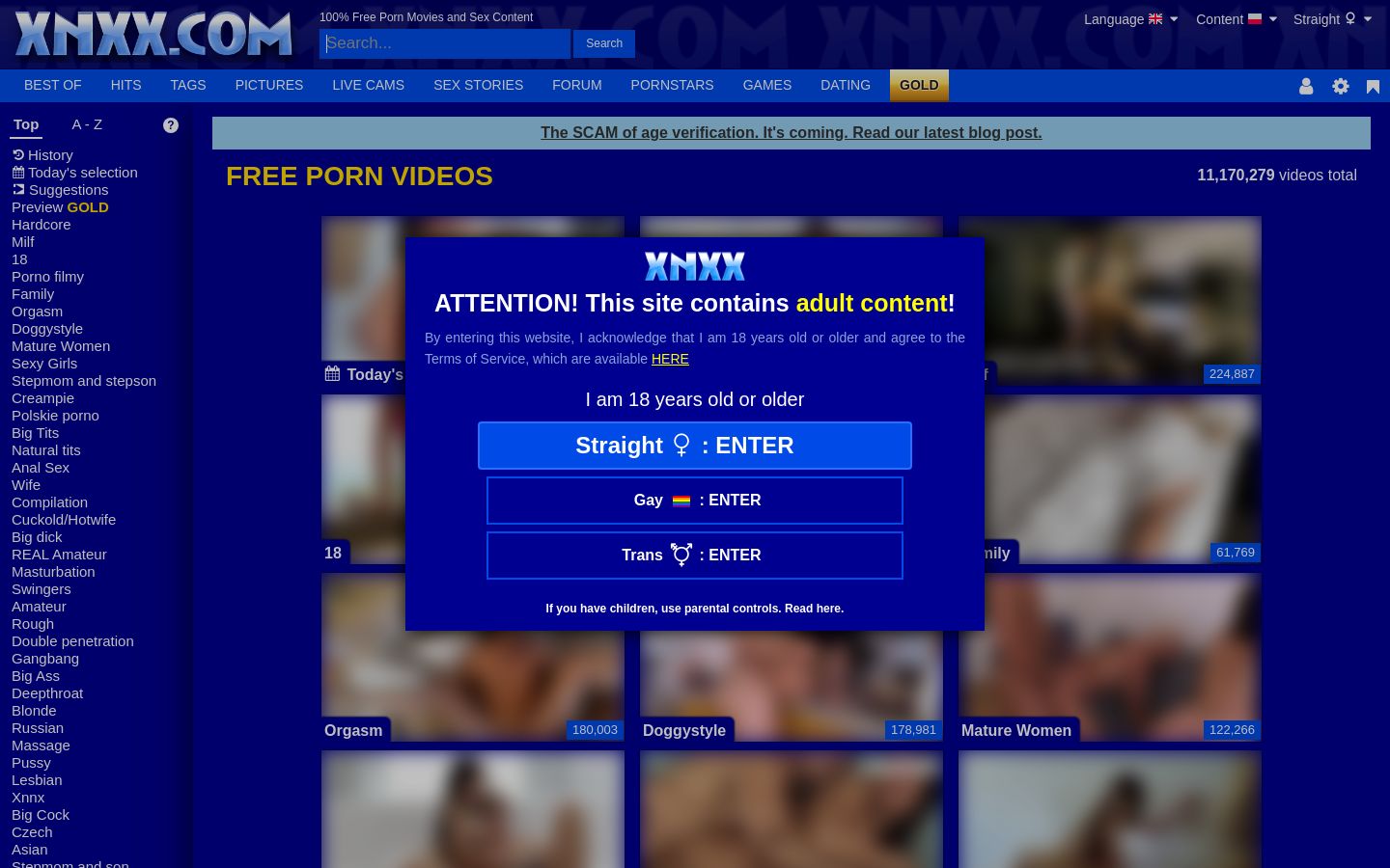 xnxx.tv website homepage - live status check by WebsiteDown.xyz